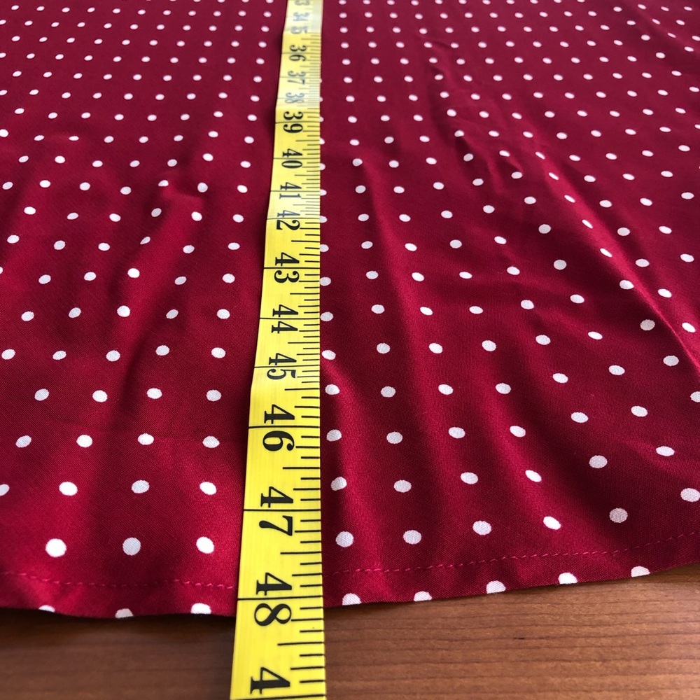 Red white Polka Dot Sleeveless Maxi - Picture 6 of 10